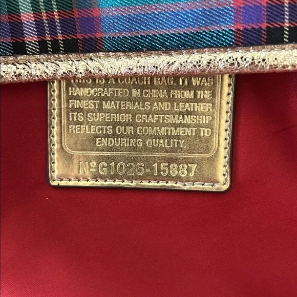 Coach Poppy Limited Edition Bella Plaid Bucket Tote 15887 - Picture 10 of 13